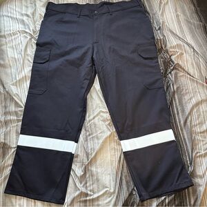 AGO FR/ARC Flash Work Pants Mens 44x30 Cargo Reflective Hi Vis Navy